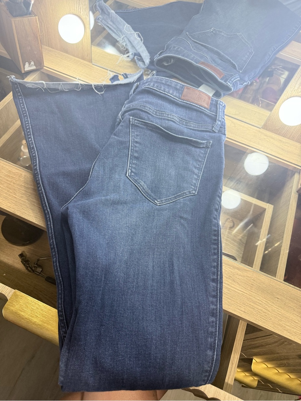 Hollister Dark Blue Denim Bootcut Jeans